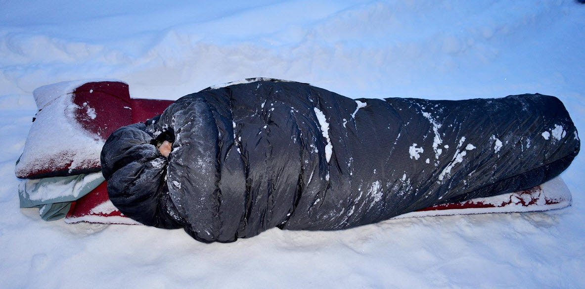 sleeping bag for snow