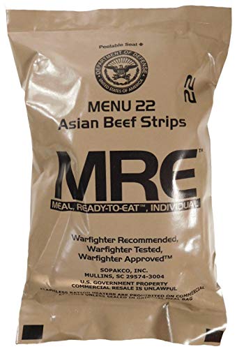 MREs (meals-ready-to-eat) genuine u.s. According to the manufacturers directions, military surplus (1 pack) assorted flavor